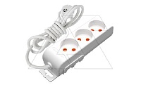 Ri-tech - Удлинитель 3x2P, нем. ст., со шторками, кабель 2x0,75мм², 7м, белый
