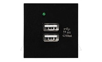 Noen - Розетка 2хUSB, 2М, 5V, 2,1A, черная