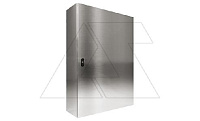 Щит ECOR моноблочный 1200x800x300мм (ВxШxГ) из нерж. стали навесной с монт. панелью однодверный, ригельный замок, дно глухое, IP66